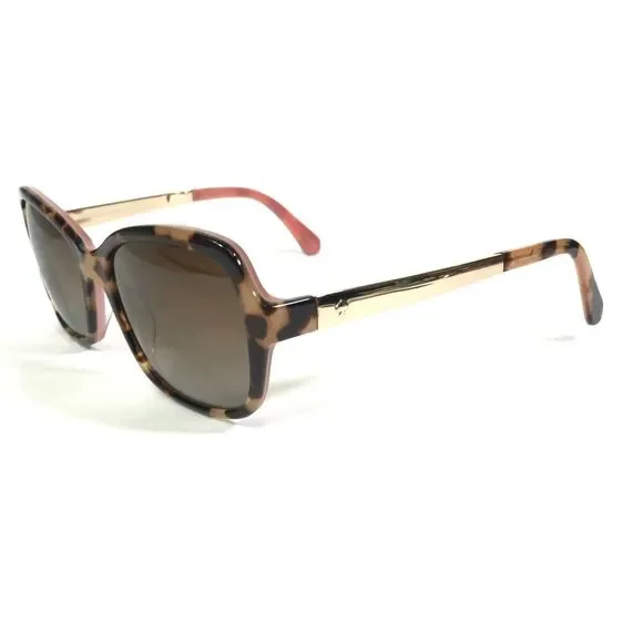 Kate Spade Sunglasses ANNJANETTE/S 0T4LA Gold Pink Tortoise Frames Brown Lens - Picture 4 of 11